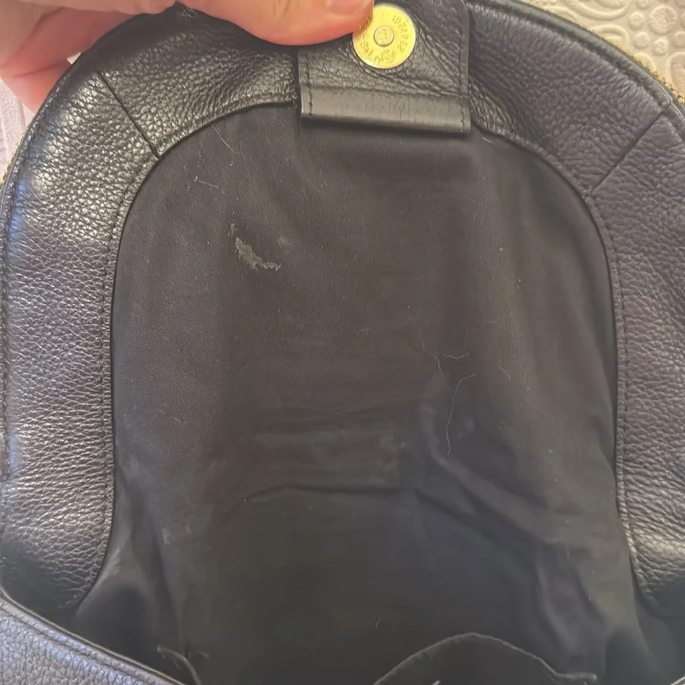 SOLD Marc by Marc Jacobs Natasha Crossbody Black Leather Shoulder Bag with Gold - Picture 8 of 12